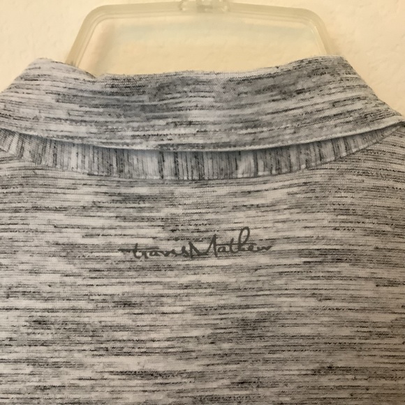 Travis Mathew Flying Tortilla Short Sleeve Medium Golf Polo Heather Gray White - Picture 7 of 16